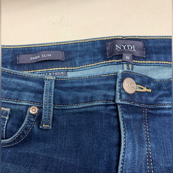 NWOT NYDJ Sheri Slim Jean Size 10 With Anke Roll - Picture 5 of 5